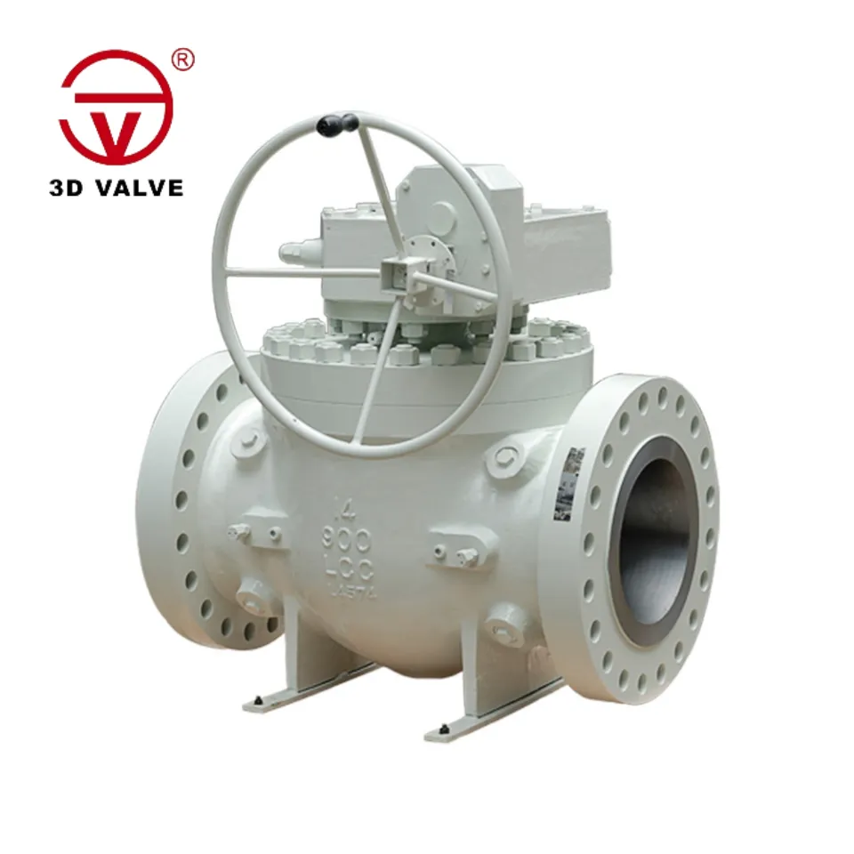 Supapă cu bilă montată pe trunion cu intrare de sus